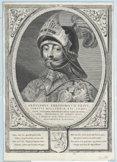 Greve av Holland Arnulf II (tryck) av Artist Unknown