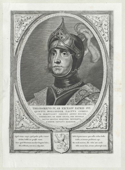 Greven av Holland Dietrich IV (tryck) av Artist Unknown