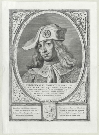 Greven av Holland Dietrich VI (tryck) av Artist Unknown