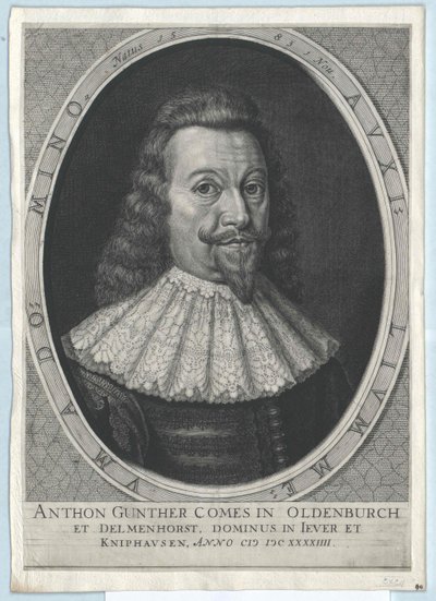 Greven av Oldenburg Anton Guenther (tryck) av Artist Unknown