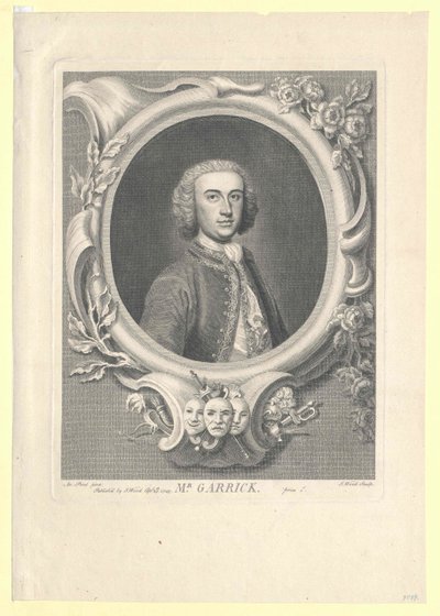 David Garrick av Artist Unknown