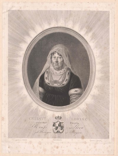 Hertiginnan av Bayern Louise (tryck) av Artist Unknown