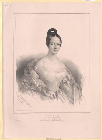 Hertiginna av Mecklenburg-Schwerin Helen av Artist Unknown