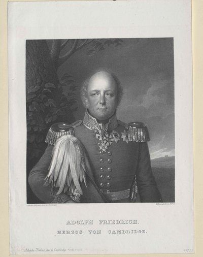 Hertigen av Cambridge Adolf Friedrich av Artist Unknown