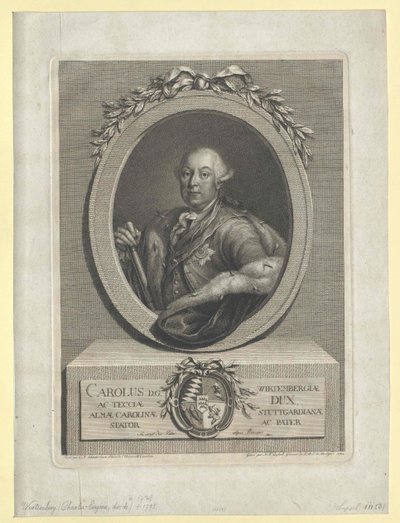 Hertig av Württemberg Karl II Eugene av Artist Unknown