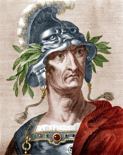 Kejsar Claudius (färggravyr) av Artist Unknown