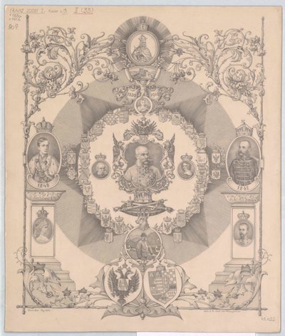 Kejsaren av Österrike Franz Joseph I (tryck) av Artist Unknown