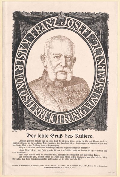 Kejsare av Österrike Franz Joseph I av Artist Unknown