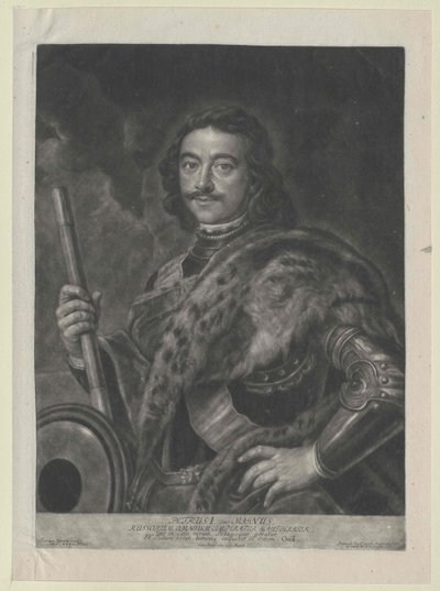 Rysslands kejsare Peter I den store av Artist Unknown