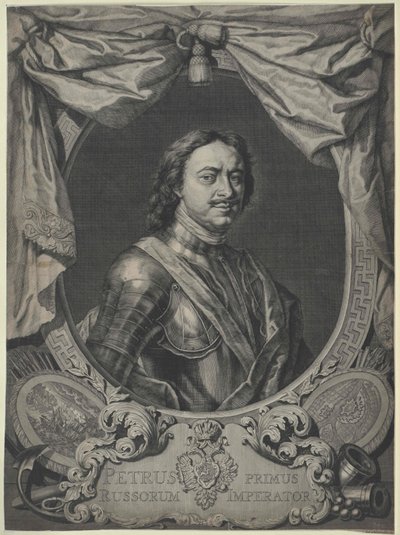 Rysslands kejsare Peter I den store av Artist Unknown