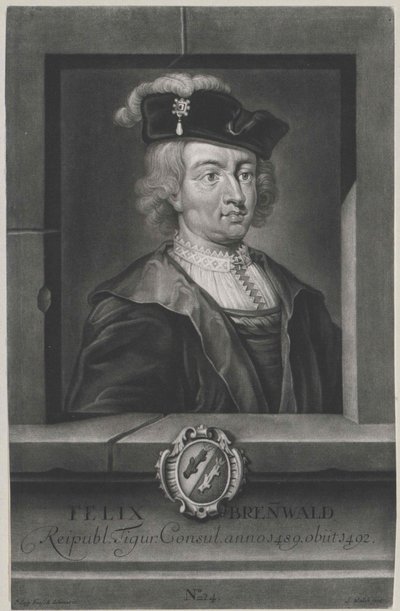 Felix Brennwald (tryck) av Artist Unknown