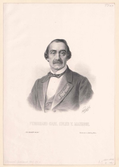 Ferdinand Karl dyrbar von Manussi av Artist Unknown
