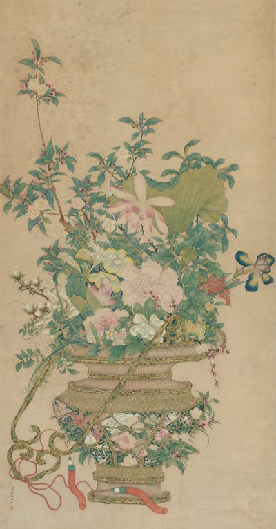 Blommor från de fyra årstiderna av Artist Unknown