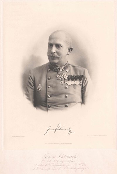 Franz Baron Schoenaich (tryck) av Artist Unknown