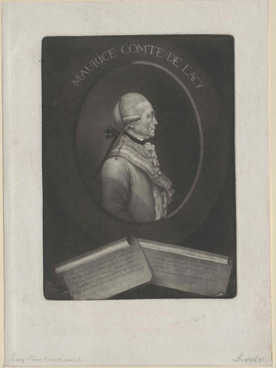 Franz Moritz greve Lacy (tryck) av Artist Unknown
