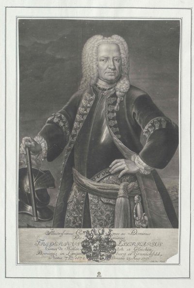Fredrik Eberhard greve Hohenlohe-Kirchberg av Artist Unknown