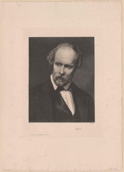 Friedrich Hebbel (tryck) av Artist Unknown