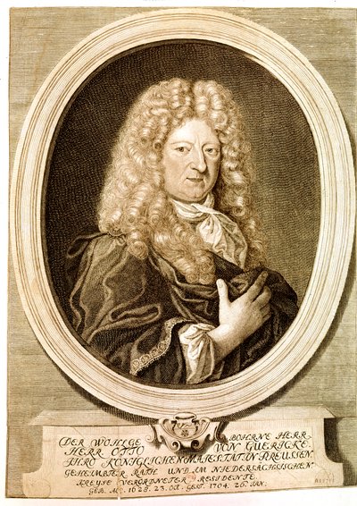 GUERICKE Otto, tysk vetenskapsman, uppfinnare, matematiker och fysiker (etsning) av Artist Unknown