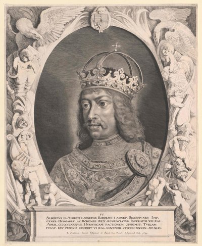 Tyske kungen Albert II (tryck) av Artist Unknown