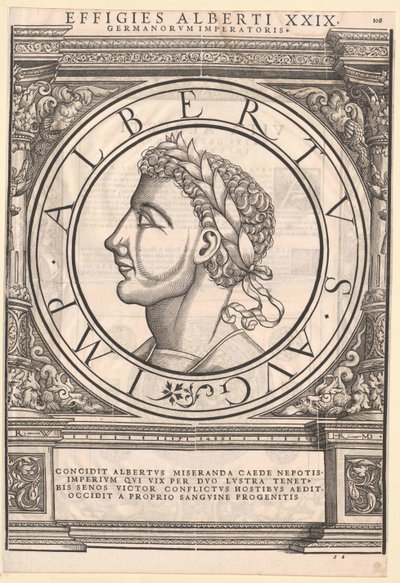 Tyske kungen Albert I (tryck) av Artist Unknown