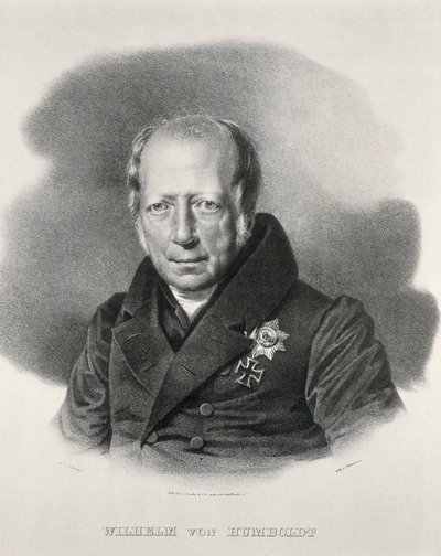 HUMBOLDT, Wilhem von (1767-1835). Tysk statsman och filosof. Litografi. av Artist Unknown
