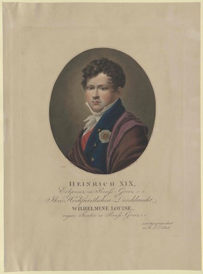 Heinrich greve Reuss till Greiz av Artist Unknown