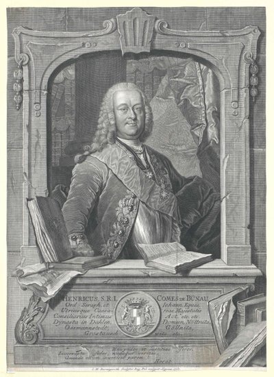 Henrik greve von Buenau av Artist Unknown