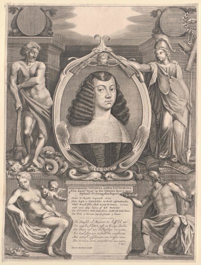 Infanta av Portugal Katharina (tryck) av Artist Unknown