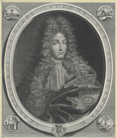 James hertig av Berwick Fitzjames (tryck) av Artist Unknown