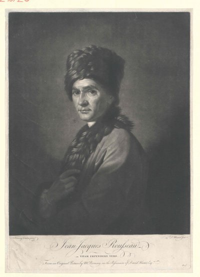 Jean Jacques Rousseau av Artist Unknown