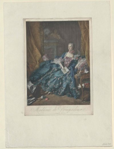 Jeanne Antoinette Poisson Pompadour av Artist Unknown