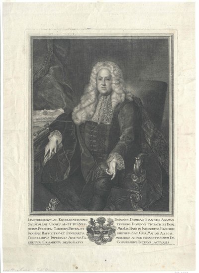 Johann Adam greve von Questenberg av Artist Unknown