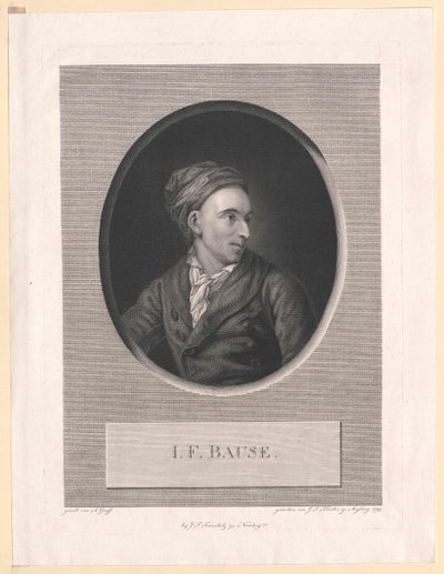 Johann Friedrich Bause av Artist Unknown