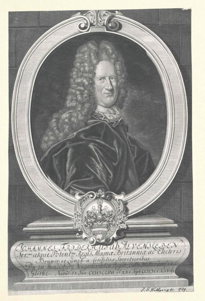 Johann Friedrich von Alvensleben (tryck) av Artist Unknown