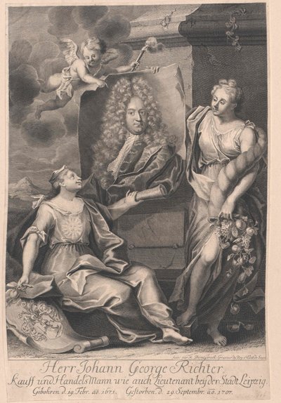 Johann Georg Richter (tryck) av Artist Unknown