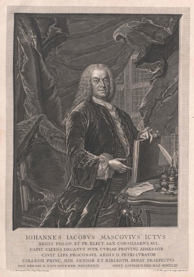 Johann Jakob Mascov av Artist Unknown