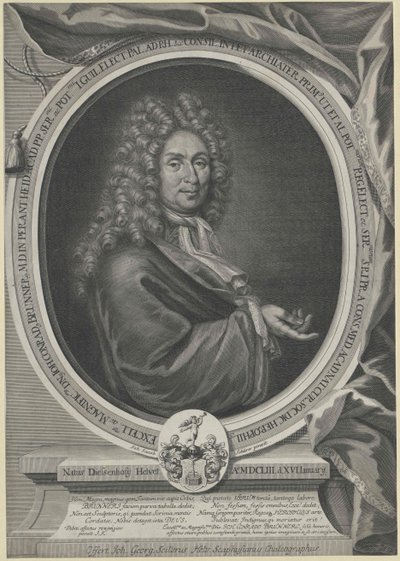Johann Konrad Brunner (tryck) av Artist Unknown