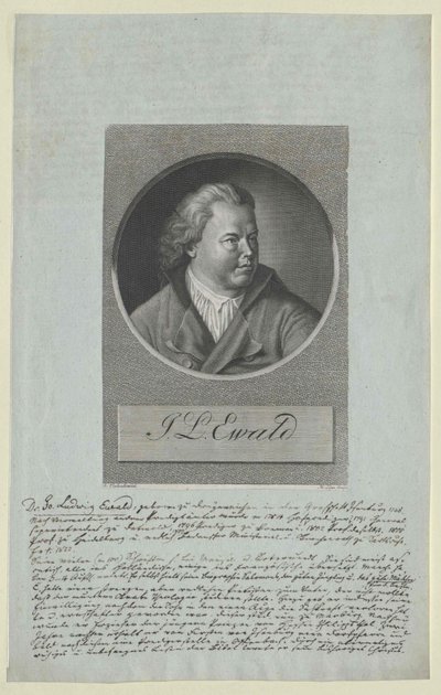 Johann Ludwig Ewald (tryck) av Artist Unknown