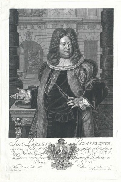 Johann Paul von Paumgartner von Holenstein och Lonnerstadt av Artist Unknown