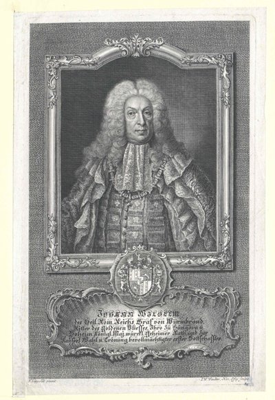Johann Wilhelm greve av Wurmbrand-Stuppach (tryck) av Artist Unknown