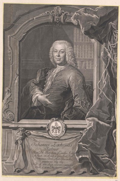 Johann Zachariah Platner av Artist Unknown