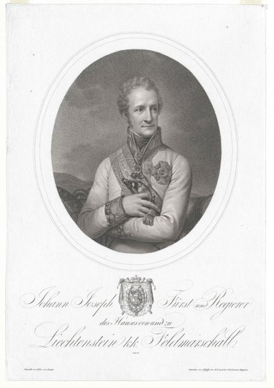 Johann greve av Liechtenstein av Artist Unknown