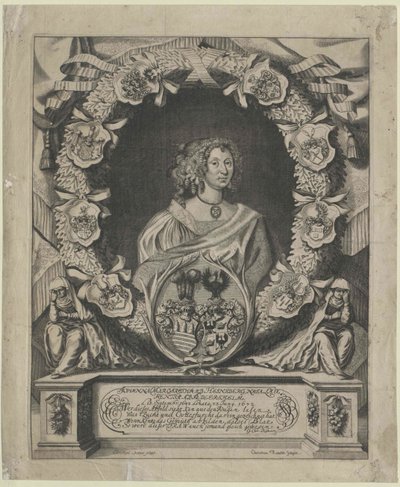 Johanna Margaretha von Lorenz-Adlershelm (print) av Artist Unknown