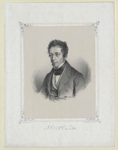 Johannes Carsten Hauch (tryck) av Artist Unknown