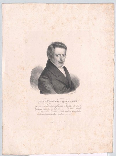 Joseph Baron Wattmann-Maelcamp-Beaulieu (tryck) av Artist Unknown