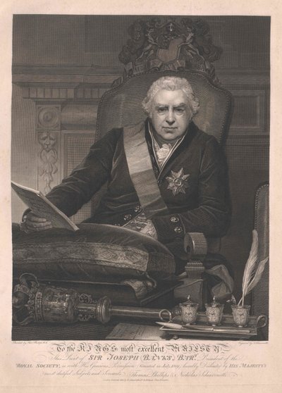 Joseph baronet Banks av Artist Unknown