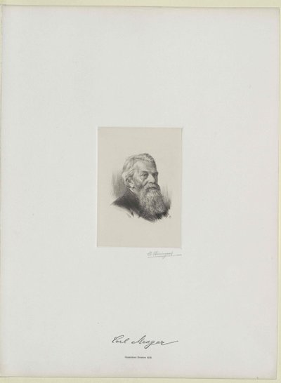 Karl Menger (tryck) av Artist Unknown