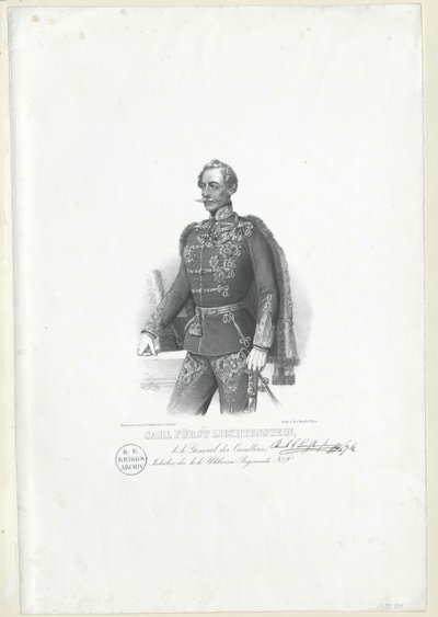 Karl Prins av Liechtenstein av Artist Unknown