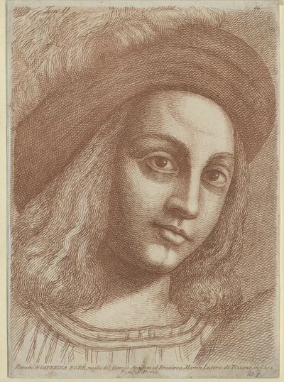 Katharina von Bora (tryck) av Artist Unknown