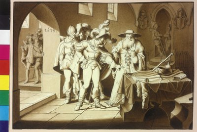 Kung Ferdinand II och ärkehertig Maximilian av Artist Unknown